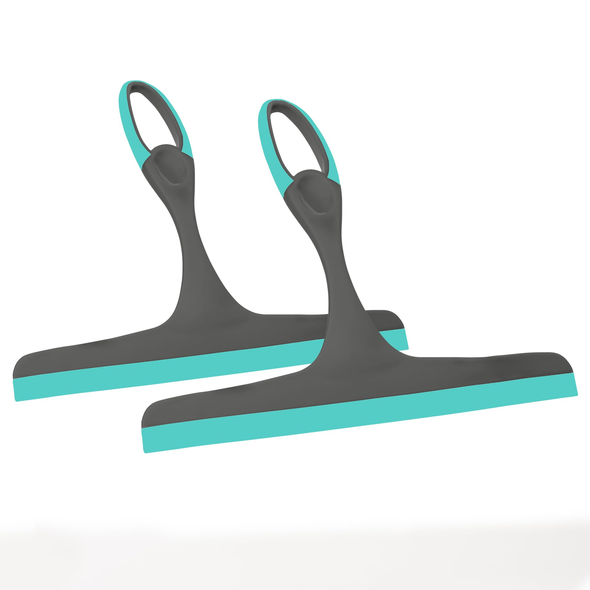 Winsome Grey Squeegee Window Cleaner | Handheld Shower Squeegee Wiper | Turquoise/ Window Scraper Cleaner For Car & Kitchen (, Pack Of 2)