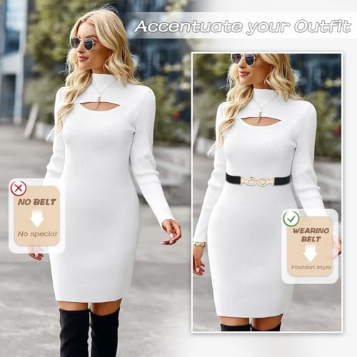 Suyi Wide Stretchy Belt Elastic Waist Belt for Women Dresses2