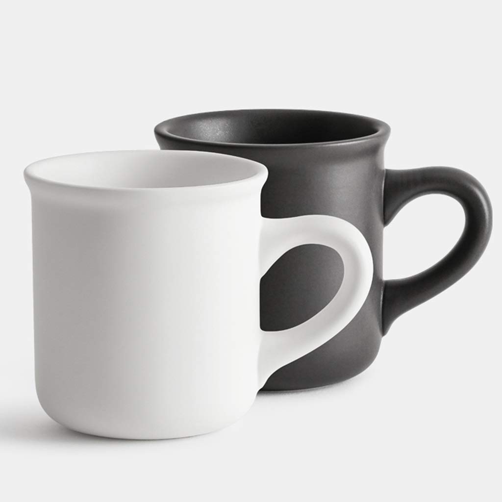 Kaffee-Becher Keramikbecher Glattes mattiertes Kapazitätsbecher verdickte Becherwand, um Verhütungs- und Wärmedämmungs-Kaffeetasse 300ml zu vermeiden (Color : White)
