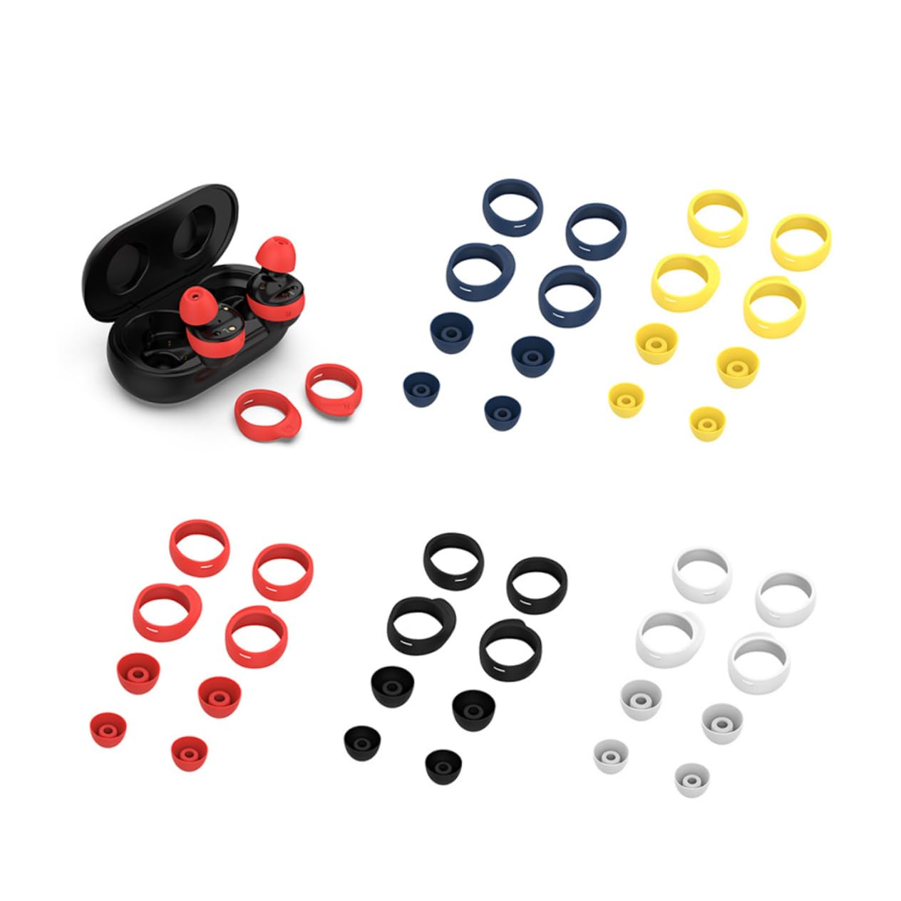 VANZACK 2019 Earphone Cover Set Silicone Material Earbud Tips Replacement White