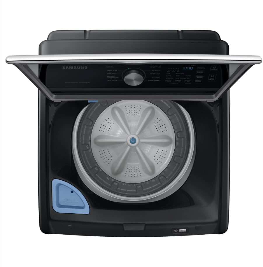 Miniatura 4 de Samsung Paquete de lavadora de carga superior de 4.7 pies cúbicos con grifo WaterJet integrado, autolimpiante, lavado silencioso de baja vibración,