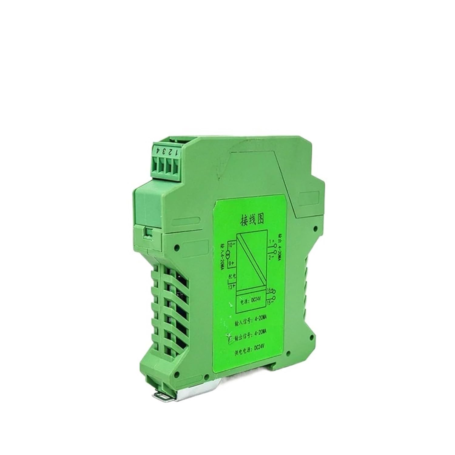 4-20mA Signal Converter Signal Isolator Isolation Analog Signal Isolator(1In1Out,0-5V in and Out,18-32VDC Power)