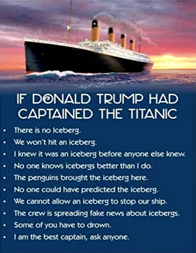 Lewistons-Of-London Donald Trump USA Titanic Plaque murale en métal vintage avec citation amusante Cover