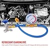 Refrigerant Hose Kit, R134A R12 Fitting Recharge Measuring Hose Gauge System Refrigerant Charging Pipe #2
