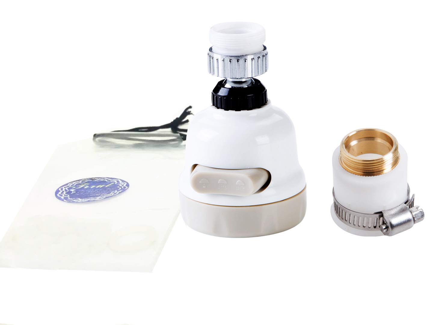 Adjustable 360 Degrees Rotatable Faucet Supercharged Sprinkler Tap Transfer Interface Aerator Universal Adapter Lead Set,Kitchen Sink Accessories Tools Water Tap Head Splash Regulator