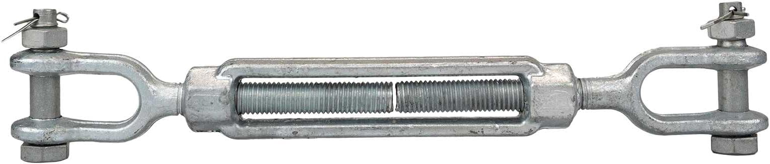 US Cargo Control 3/4 Inch x 12 Inches Galvanized Jaw and Jaw Turnbuckle