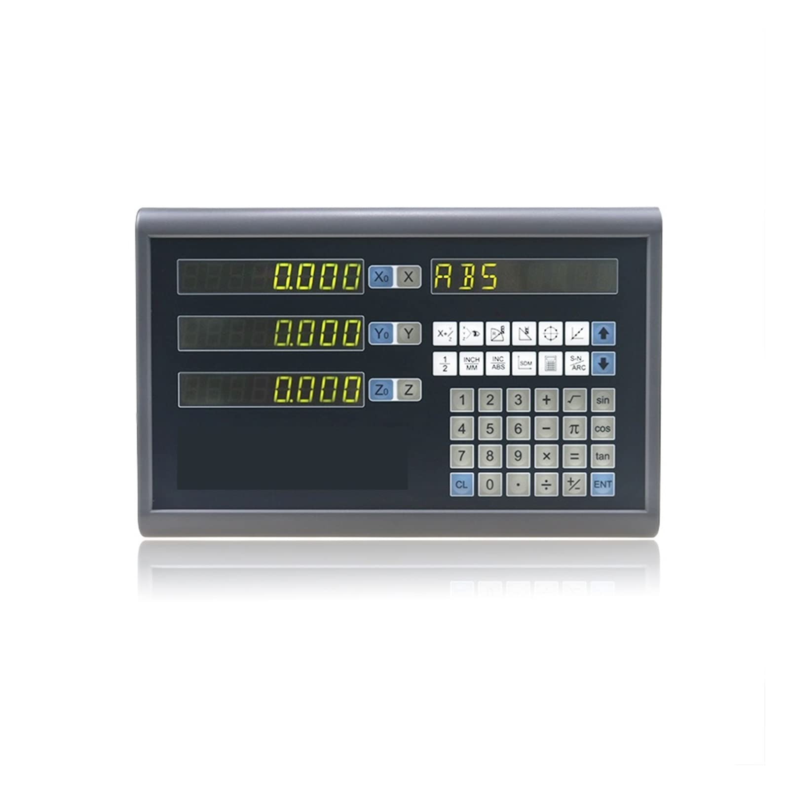 DISIROU Linear Scale Encoder, Complete 3 Axis Kit/Unit/Set Digital Readout with 3 PCS 5u Linear Scales/Encoder/Sensor Dimensions for Milling/Lathe for Lathe Milling(One Piece Display)
