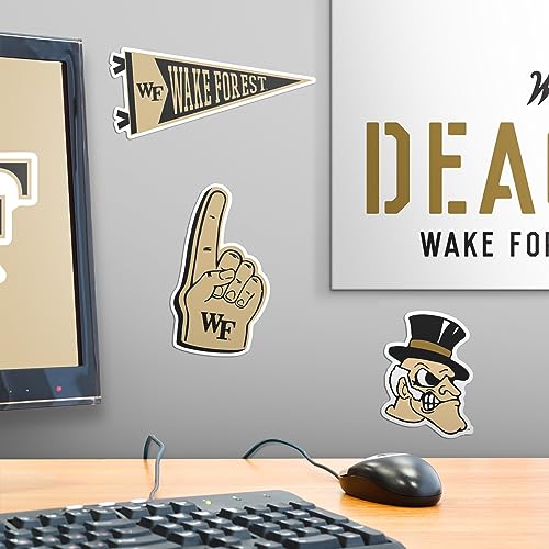 Image of Wake Forest University 9ct Vinyl Large Deluxe Stickers Variety Pack - Laptop, Water Bottle, Scrapbooking, Tablet, Skateboard, Indoor /Outdoor - Set of 9