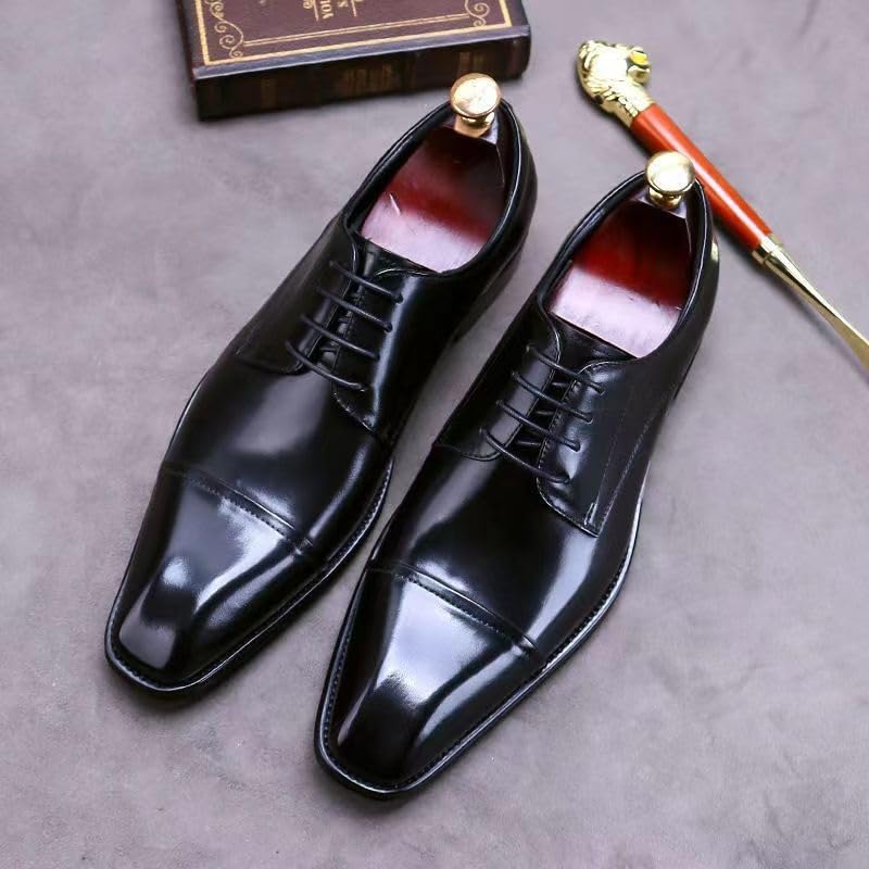 Outdoor Oxford Dress Shoes for Men Luxury Leather Lace Up Round Toe Office Non Slip Shoe3