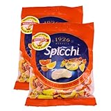 Spicchi Italian Citrus Hard Candies - Gluten Free by Fida - 6.2 oz (175 g) - Pack of 2 - Lemon - Orange - Italian Imported Candies
