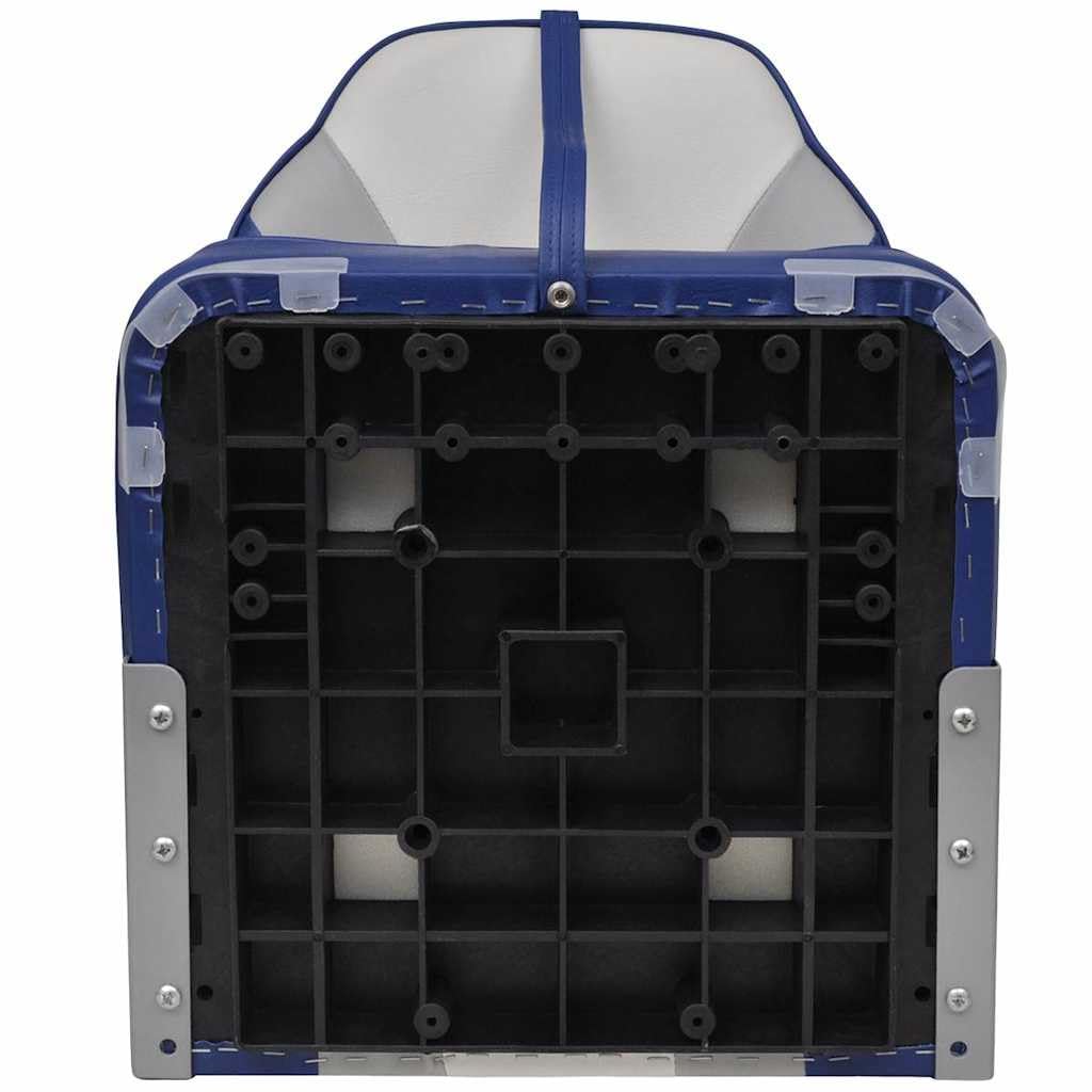 vidaXL 1/2x Asiento Plegable Embarcación con Respaldo Alto Azul Barcos Pesca