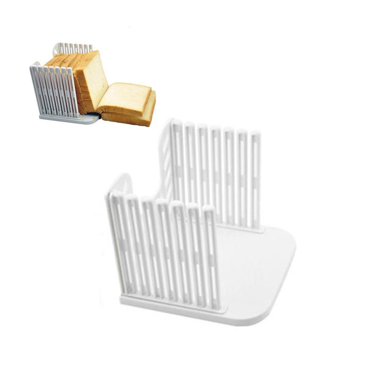 PRETYZOOM Foldable Bread Slicer Mold Manual Loaf Cutter for Even Slicing Easy Storage Sandwich and Slicing Guide Baking Tool for Home Use