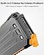 Solar Powerbank 27000mAh - Riapow Tragbare Solar Ladegerät mit 3 Integrierten Kabeln & 3 Ausgängen, Outdoor Camping Zubehör, USB C Externer Akku für Smartphones Tablets