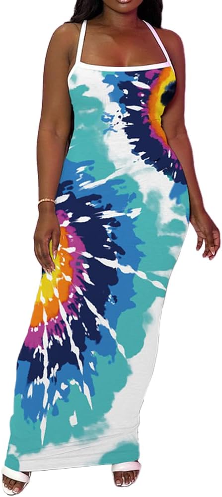 PINSV Women Summer Long Dress Casual Slip Sexy Slim Sleeveless Bodycon Maxi Dresses for Women - Image 4