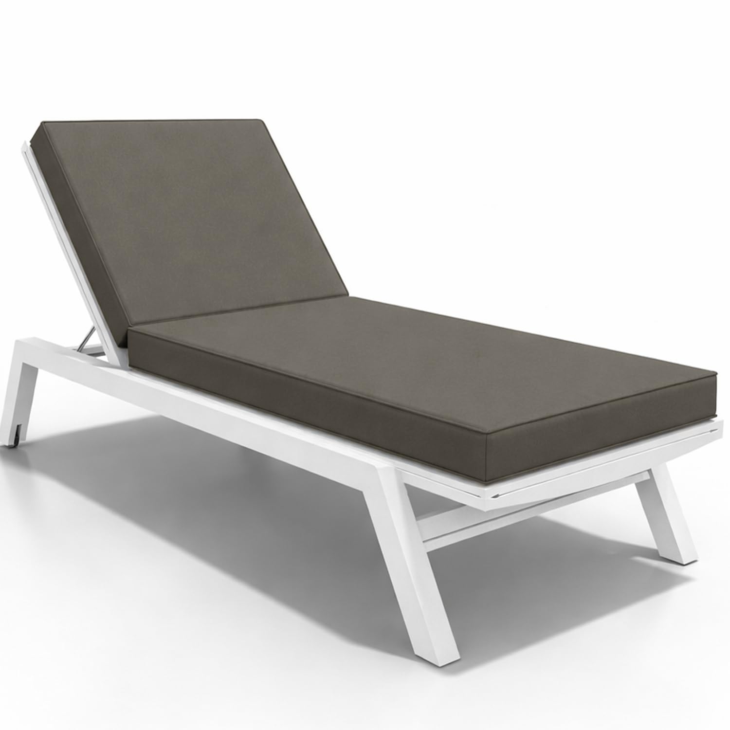 WLXFF Waterproof Sun Lounger Cushion, Thick Non Slip Replacement Pad for Garden Recliner, Removable Zip Cover, Outdoor Sunbed Mattress for Patio