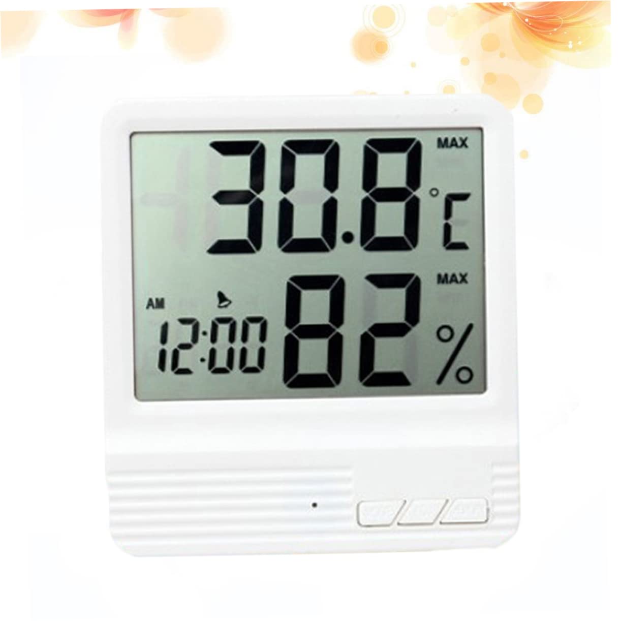 WOONEKY 3piezas Higrómetro Digital De Alta Precisión Medidor De Temperatura y Humedad Para Casa y Oficina Pantalla Multifuncional Fácil De Montar y Transportar