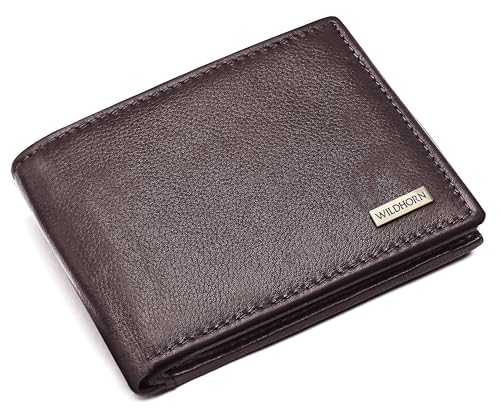 Image of WildHorn Rfid Protected Leather Wallet For Men, Dark Brown