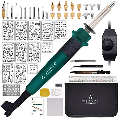 WINONS Wood Burning Kit for Adults - Multifunctional with Soldering Iron, 54 Pcs
