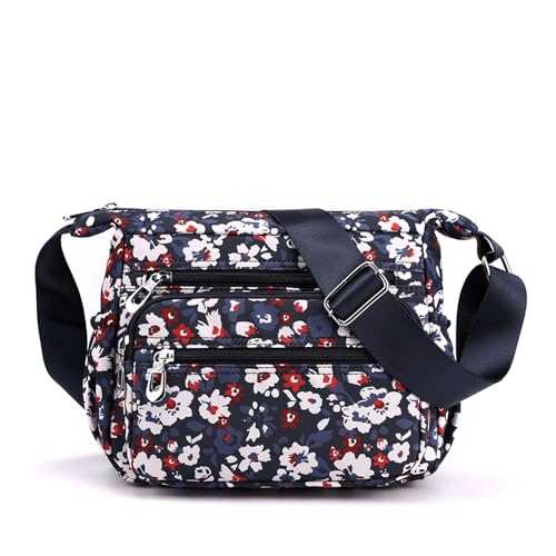 Image of Crossbody Bag for Women Ladies Multi Pockets Shoulder Bag Handbag Lightweight Nylon Casual Messenger Bag Travel Purse