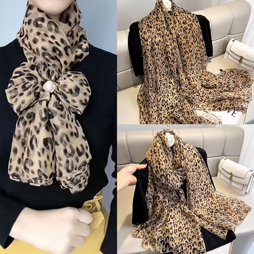 Leopard Scarf for Women, Animal Cheetah Print Shawls 59"x28" Lightweight Breathable Large Scarf for Fashion Wear4