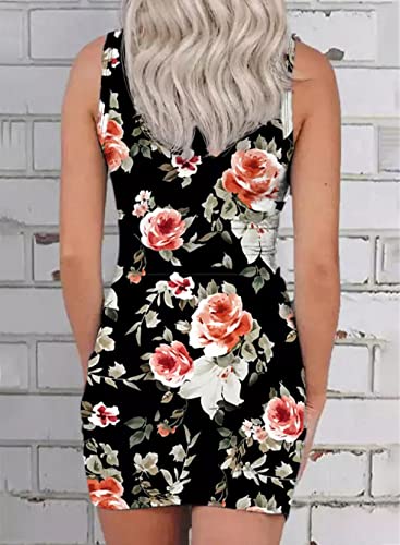 Image of Acelitt Women's Tank Dresses Cut Out Bodycon Mini Dress