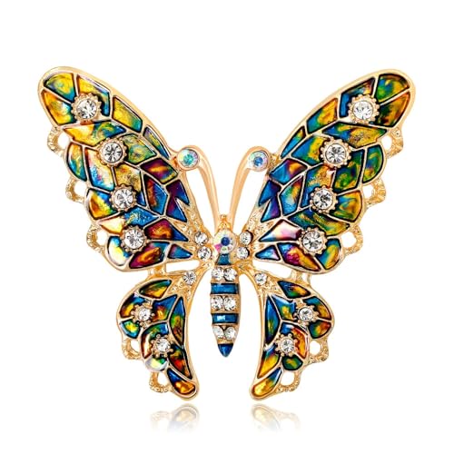 Image of Butterfly Brooch pins Women Enamel Insect Pin Lapel Pin Safety Pin