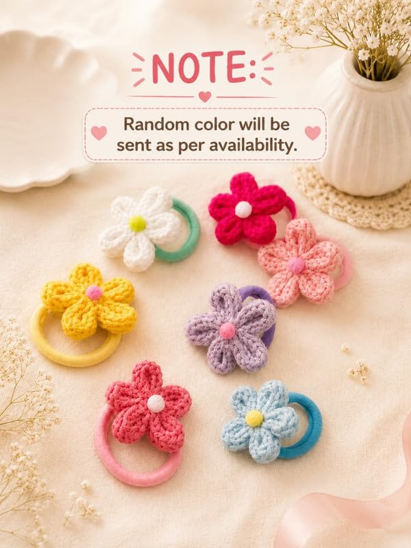 Image of Pretty Petals Crochet Rakhi Combo with Handmade Floral Yarn Design, Reusable Decorative Style, Raksha Bandhan Gift Set for Brother and Family