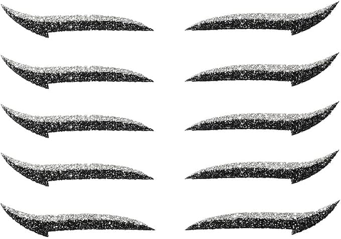 Eyeliner Stickers Glitter adhesivo para ojos, 10 pares miniatura 1