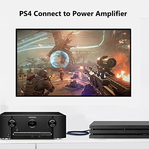 Dteedck Optical Audio Cable 3 Feet, Toslink Spdif Digital Audio Optical Cable Male To Male, Fiber Optic Cables Slim Cord For Tv Soundbar Home Theater Playstation Ps4 Xbox And More #TOP4