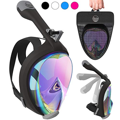 Aleoron - Foldable Full Face Snorkel Mask for Adults and Youth