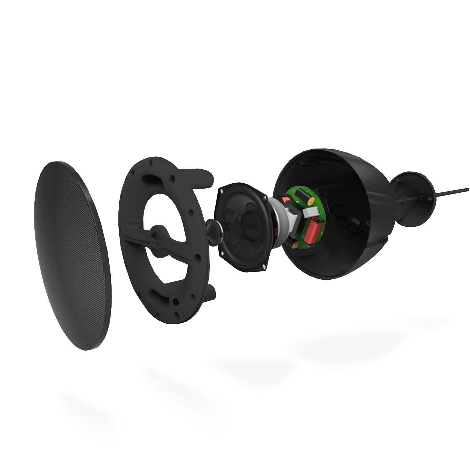 Power Dynamics PDS40B - Enceinte à Suspendre 100V/8 Ohms - Noir, 5,25 Pouces, Design Moderne et Élégant, Idéal pour Les Pièces avec Une Belle Hauteur sous Plafond