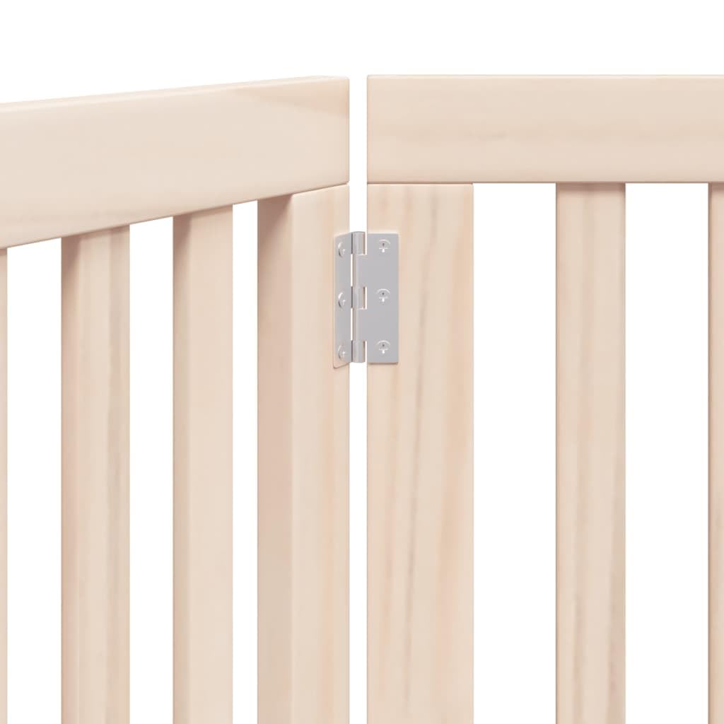 vidaXL Cancello per Cani Pieghevole 3 Pannelli 150 cm Legno di Pioppo, cancello per animali domestici, cancello di sicurezza per cani, cancello per cuccioli per scale
