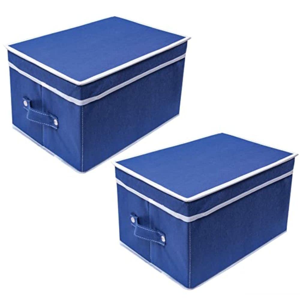 M Teaser Solid NonWoven Rectangular Foldable Fabric Organizer Storage