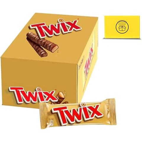 Twix Chocolate Bars 24 Bars of 50g Milk Chocolate Bulk Gift Treat Office Box (1 Box (25 Bars)) Cover