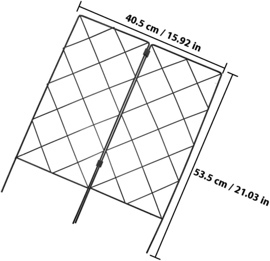 2pcs Folding Garden Trellis Plant Support for Climbing Plants Outdoor Indoor 20x53cm Green Vine Climbing Rack and Raspberry