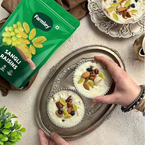 Image of Farmley Raisins Seedless I 1Kg,I Kishmish, Dry Fruits Source Of Potassium, Healthy & Nutritious (Pack of 3)