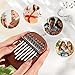 3 Pack Mini Thumb Piano 8 Key Finger Thumb Piano Small Heart Oval Bear Kalimba Mini Hand Musical Instruments Gifts for Kid Adult Christmas Birthday party(5 Inch)