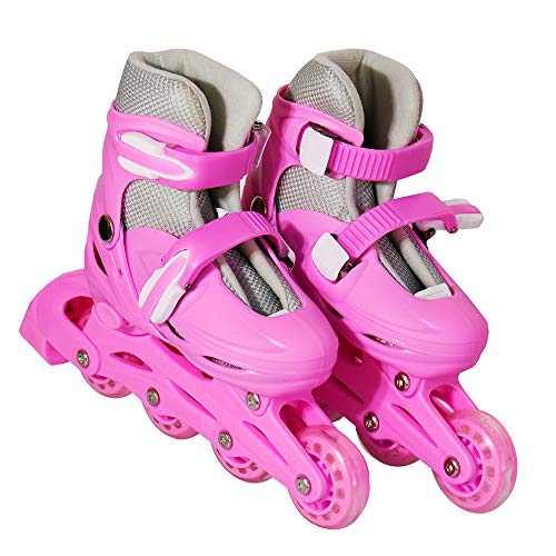 Patins 4 Rodas 64mm Inline Rosa M BW-018R Importway