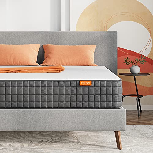 Sweetnight Queen Mattress, 8 Inch Breeze Queen Size Mattress, Medium Firm Memory Foam Mattresses for Sleep Cool & Pressure Relief