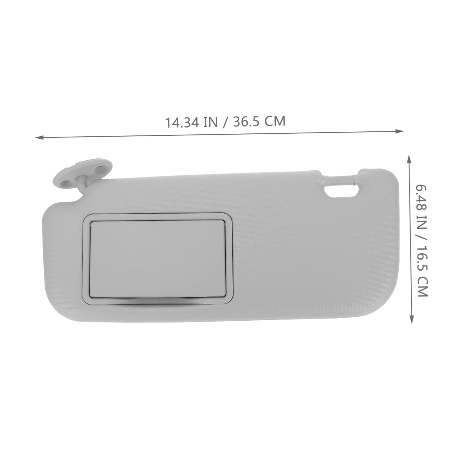 Amosfun specchietto di cortesia con visiera parasole ombrelloni per auto aletta parasole lato guida auto automatico lato sinistro visiera laterale AbS Grey