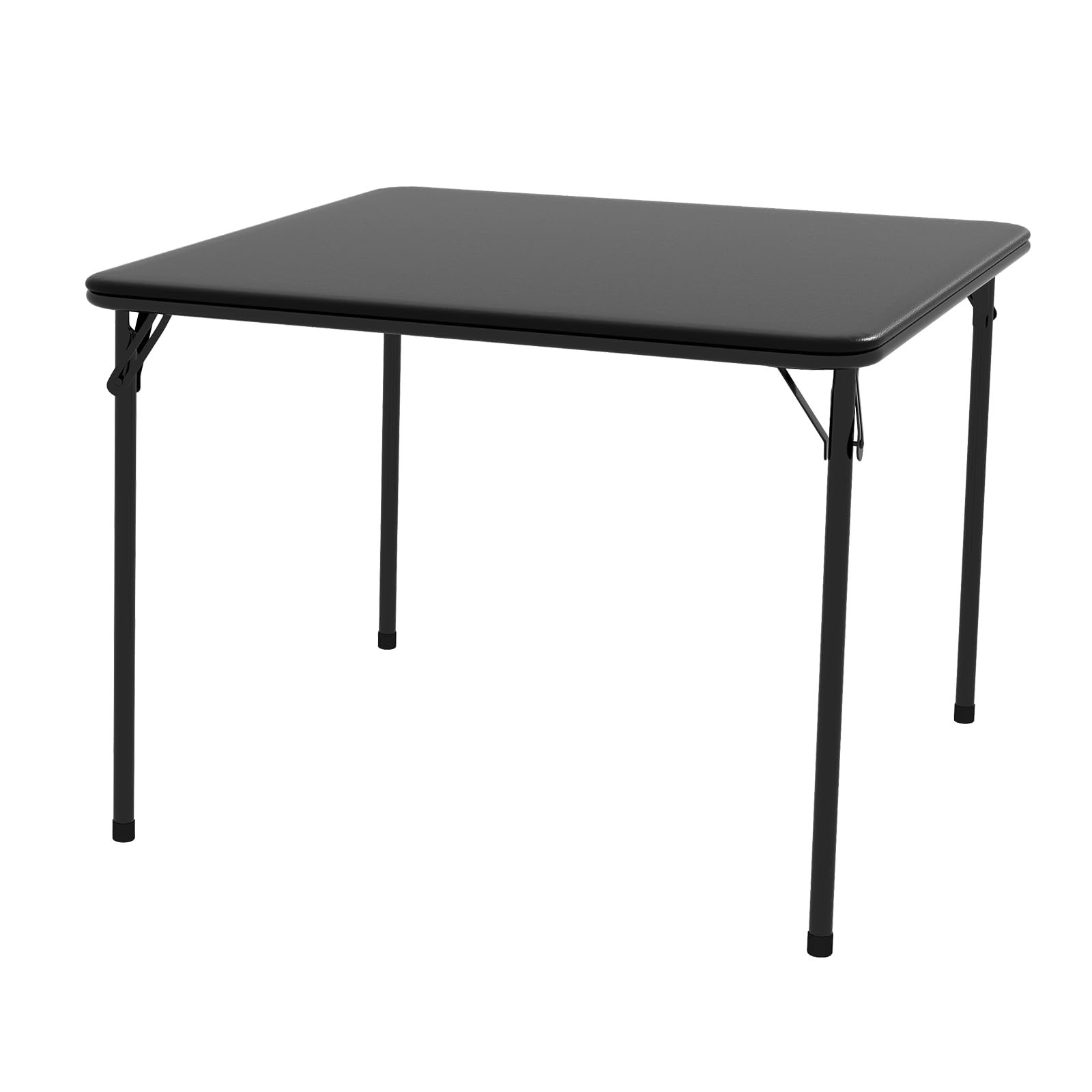 Klapptisch Quadratisch 85.5 x 85.5 cm – Tragbarer Spieltisch & Kartentisch mit PU-Leder Oberfläche, Wasserdicht & Leicht zu Reinigen – Stabiler Stahlrahmen – für Spielabende, Camping, Wohnzimmer, Büro