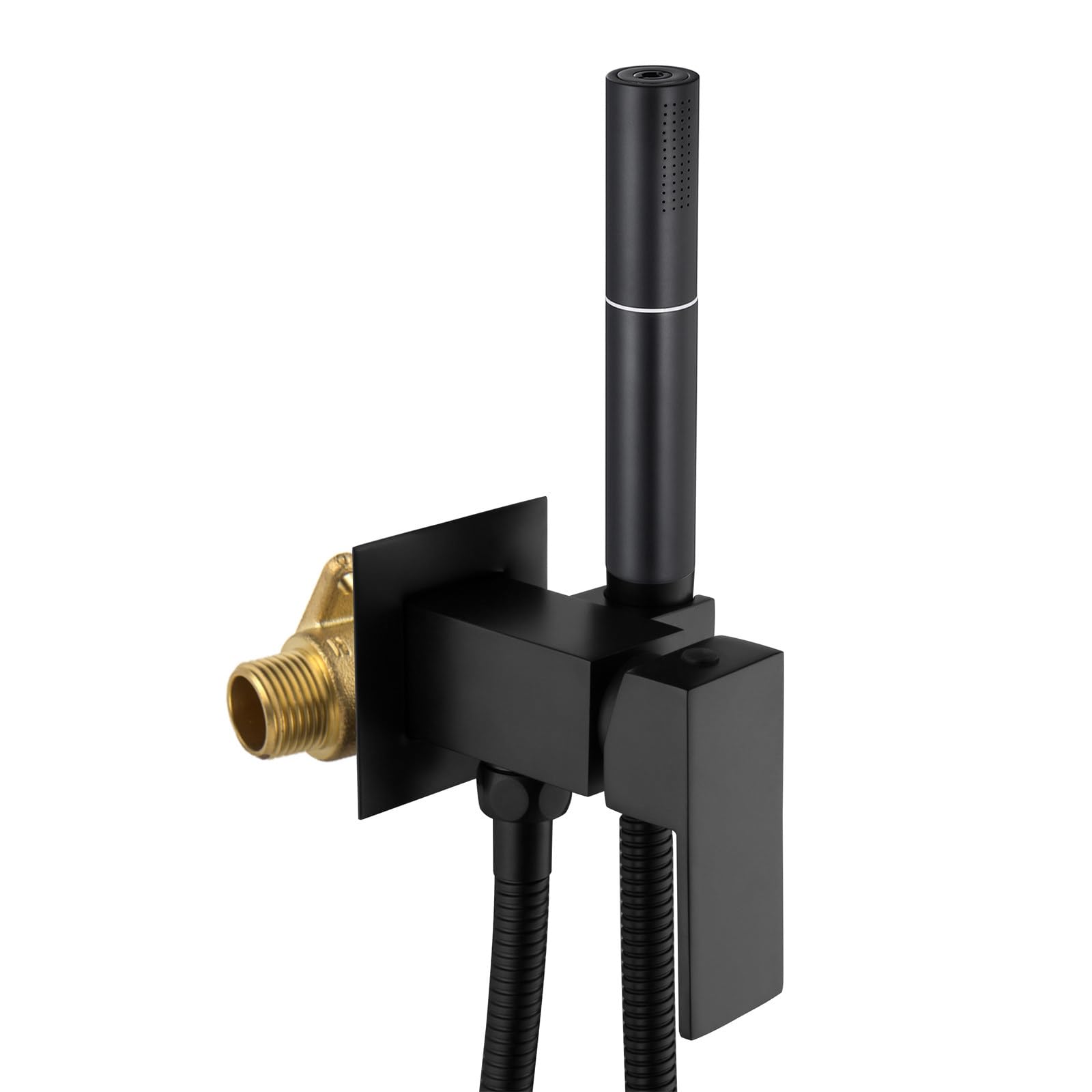 Kit douchette WC noir eau chaude et froide avec flexible de 1.2m