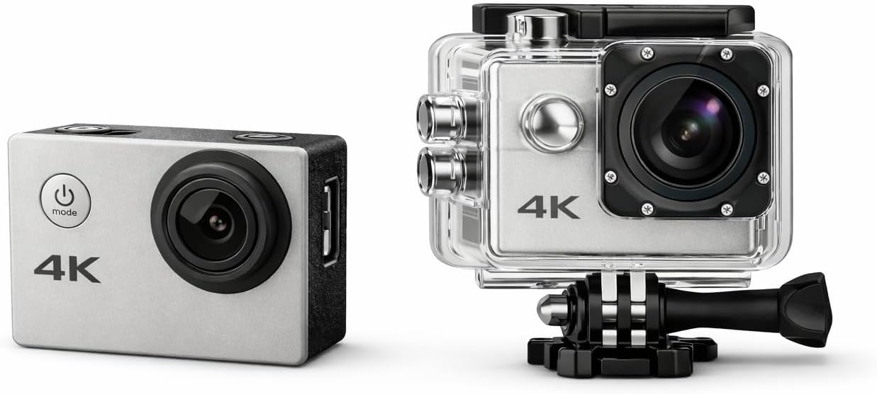 4K 30 FPS Action Camera WiFi Waterproof 30M (98FT) Ultra HD Sports Camera 170 Wide Angle with Mount Accessories Kit