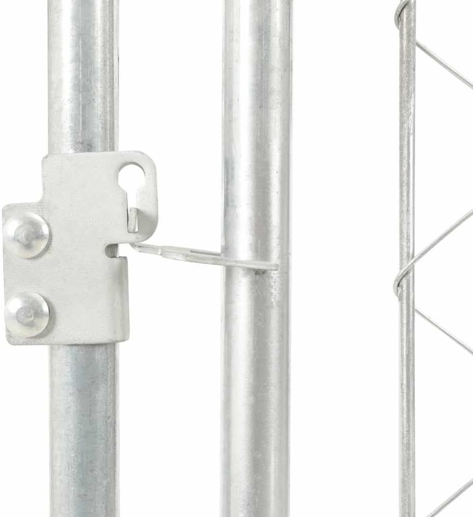 vidaXL Large Outdoor Dog Kennel with Roof 39.4X39.4X49.2 in UV Resistant Durable Metal Cage for Breeds Secure Crate Shelter House Pet Crates Kennels Pen Heavy Duty