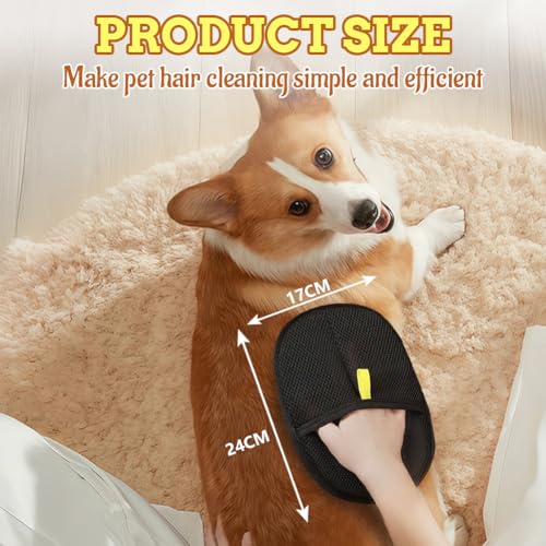 AMFUN Fell Magnet Handschuh, Antistatischer Handschuh zur Entfernung von Tierhaaren, Doppelseitige Handschuhe zur Tierpflege für Kleidung, Sofas, Teppiche, Autoinnenräume