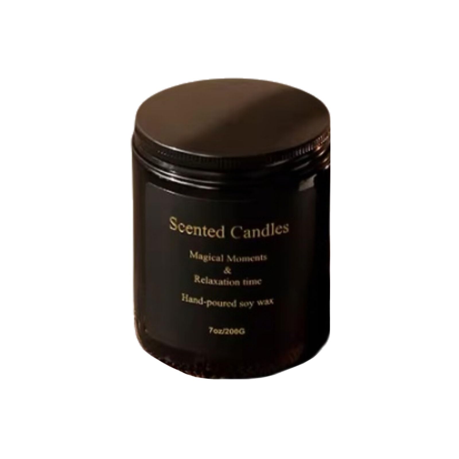 Compacto Velas de vidrio, vela de aromaterapia reutilizable, velas en tarro modernas hechas con cera de soja y aceites esenciales for aliviar el estrés no es picante(Red teak,L)