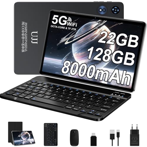 Tablette Android Tablette 10 Pouces 22Go RAM+128Go ROM (Extensible 1To), Octa-Core 2.0 Ghz, WiFi...