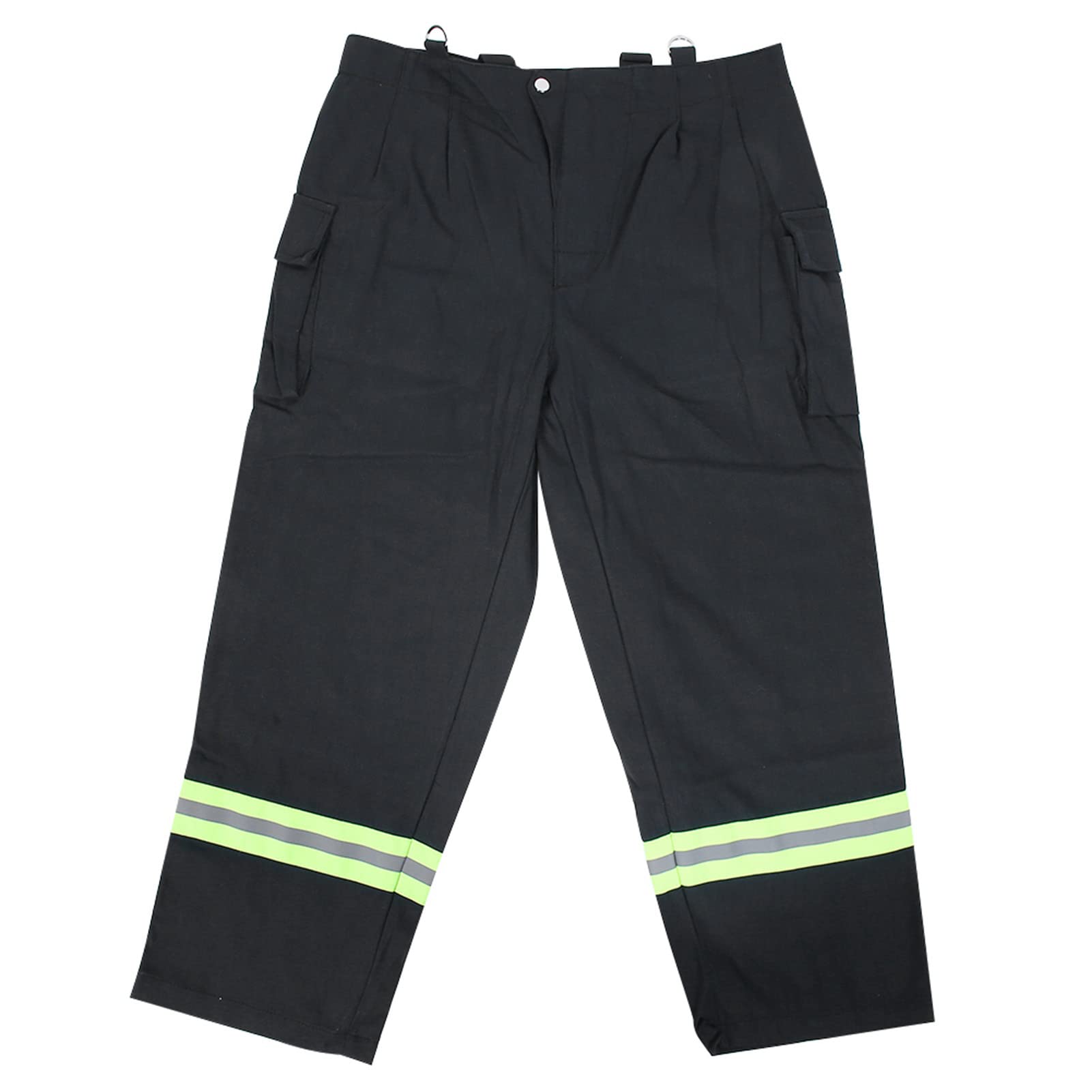plplaaoo Abbigliamento ignifugo, riflettente, riflettente, riflettente, pantaloni protettivi per vigili del fuoco, soldati lavoratori, realizzati in tessuto di puro cotone blu