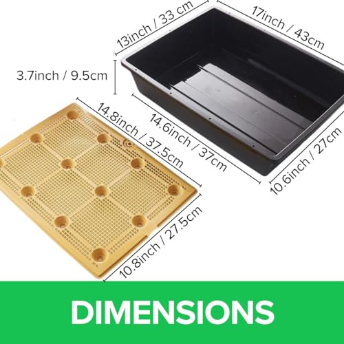 BeGrit Seed Starter Trays Durable Plant Trays 13x17inch Mesh Seedling Trays Perfect for Indoor, Outdoor, Greenhouses 5 Pack - Image 4