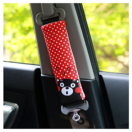 Fontee 2Pcs Haute Qualité Voiture Ceinture de Sécurité Confort Pads velcro Voyage pour les Enfants et les Adultes B